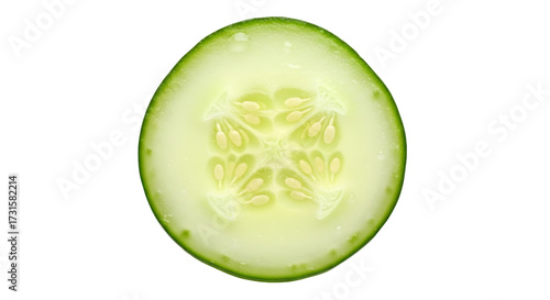 cucumber slices isolated on white background