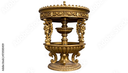 Ornate golden fountain