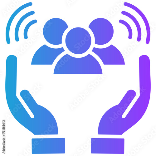Social Awareness glyph gradient icon