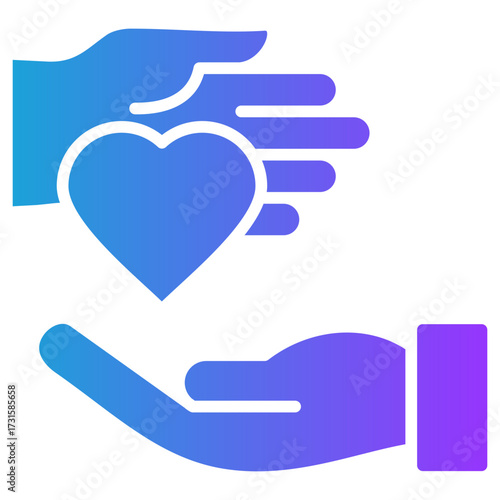 Volunteer Support glyph gradient icon