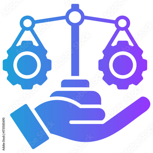 Ethical Sourcing glyph gradient icon