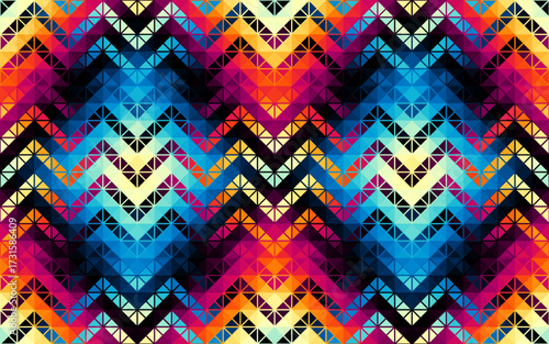 Abstract Geometric Pattern imitation of generative fractal art vector illustration. Overlay moire effect