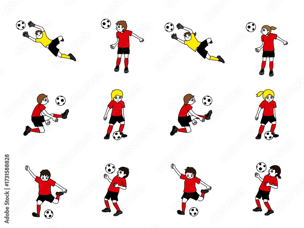 Fototapeta premium サッカー イラスト