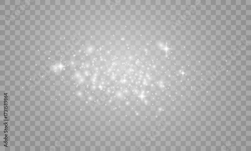 A gentle stream of glitter flows diagonally, creating a dynamic sparkle effect. Particles glisten with light. Great for overlays and festive banners.