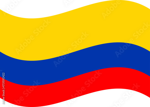 Waving Colombia national flag 