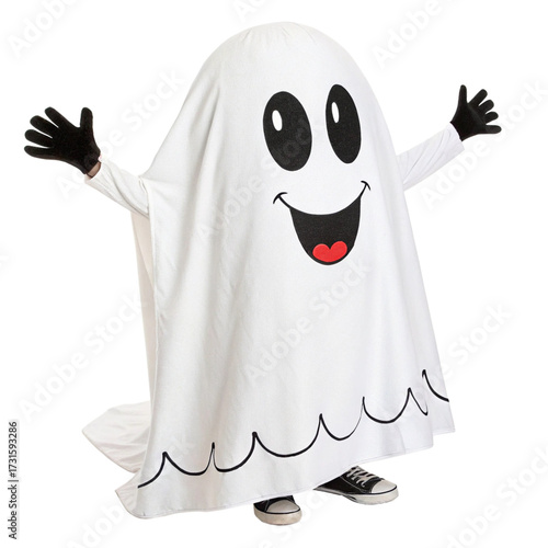 PNG of Halloween Ghost – Playful Sheet Design with Face

