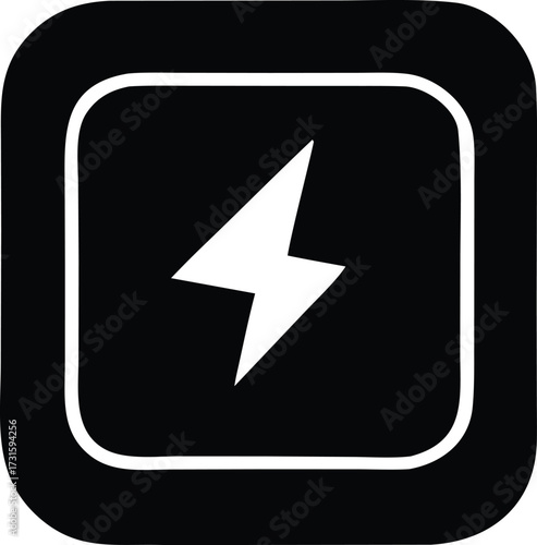 Free Download Modern simple lightning bolt icon representing energy power speed and electricity concise graphic symbol - GFXLoad