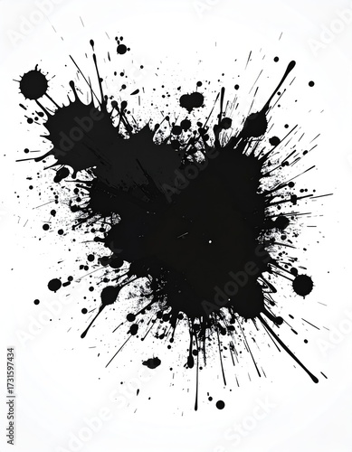 Abstract ink splatter design