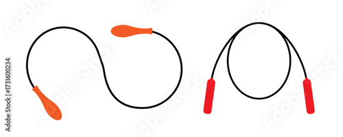 Skipping rope icon. Jump rope sport symbol