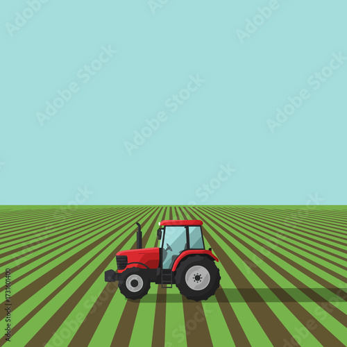 tractor in field