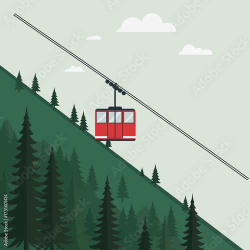 ski lift in the mountains