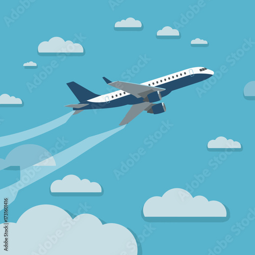 airplane flying over the clouds