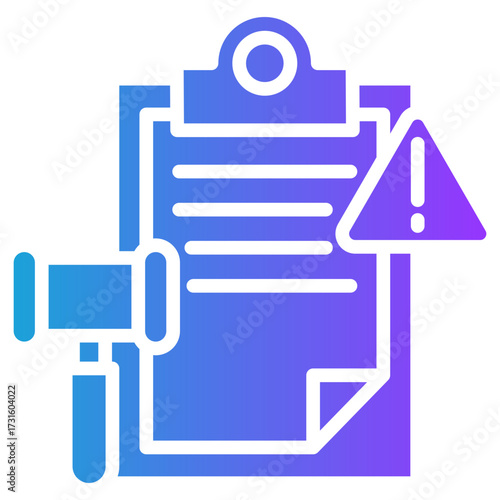 Compliance Risk glyph gradient icon