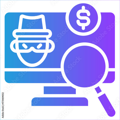 Fraud Detection glyph gradient icon