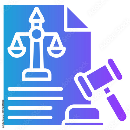 Legal Exposure glyph gradient icon