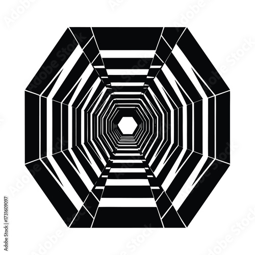 Abstract Tech Tunnel Vector