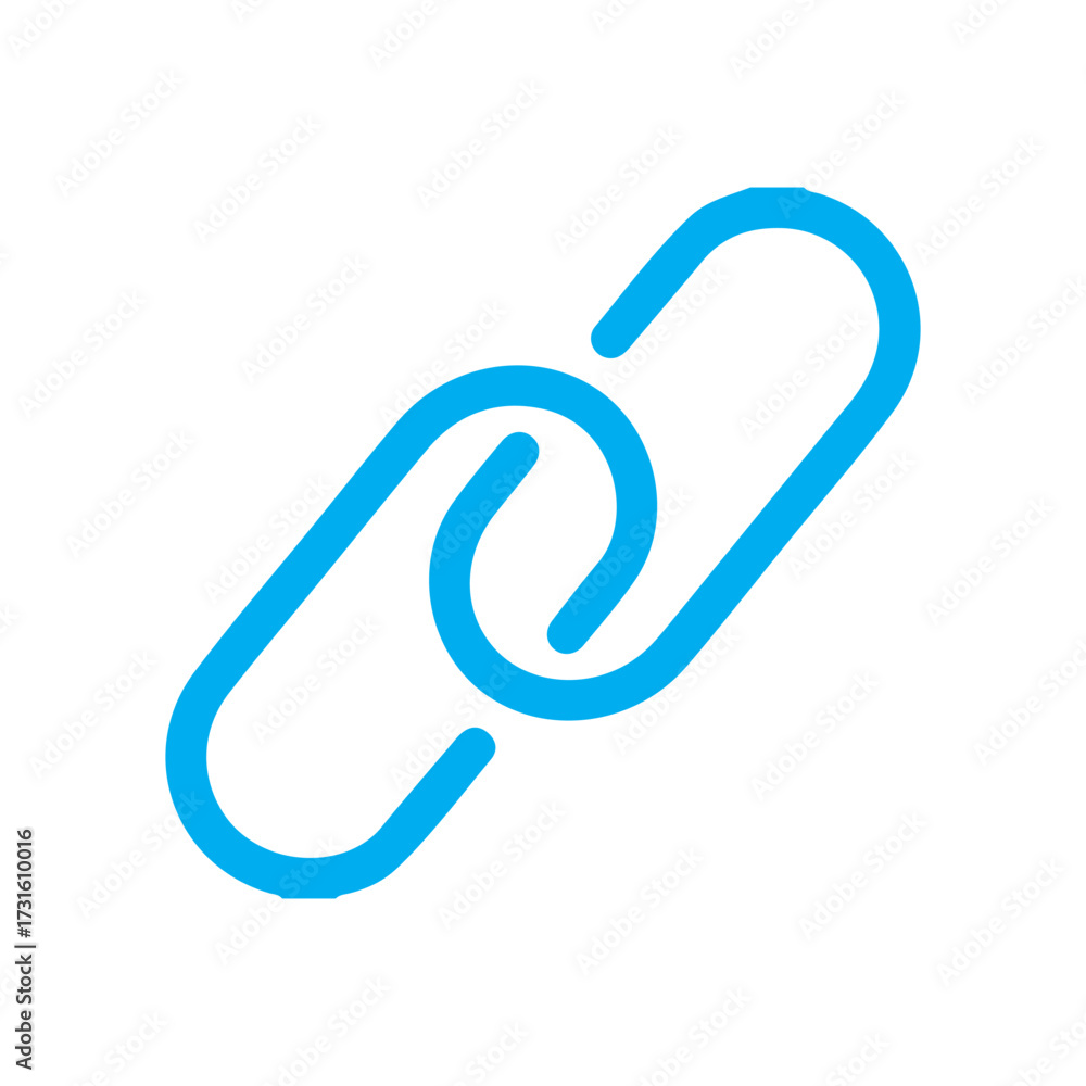 Obraz premium Simple Chain Link Icon. Vector illustration eps 10