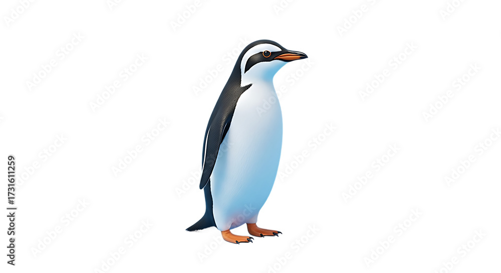 Fototapeta premium Cute penguin isolated on white background