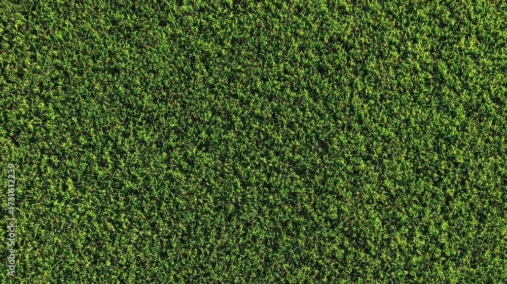 Obraz premium Bright Green Golf Course Grass Texture Background for Sports and Nature Concepts
