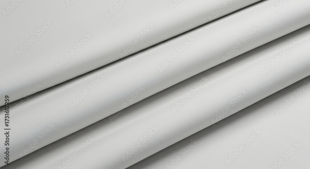 Fototapeta premium Smooth white fabric texture background with folds and diagonal lines