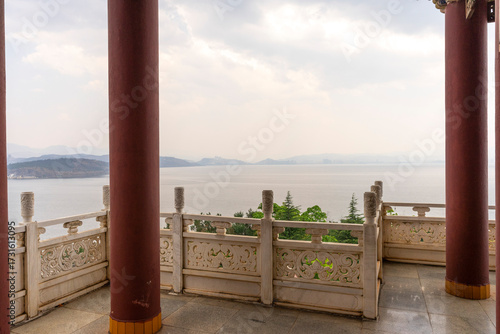 Luoquan Pagoda with blue sky in Dali, China