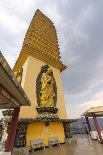 Luoquan Pagoda with blue sky in Dali, China