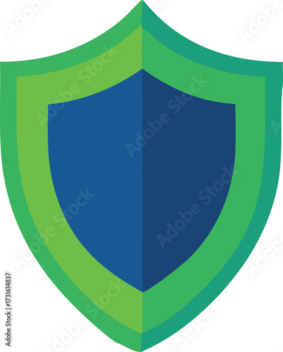 Free Download Digital shield icon symbolizing security and protection in a vibrant blue and green gradient - GFXLoad