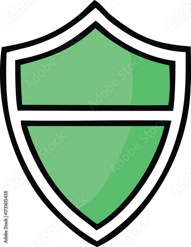 Green shield emblem icon symbol protection security guard safety fortification emblematic emblematic defensive emblematic