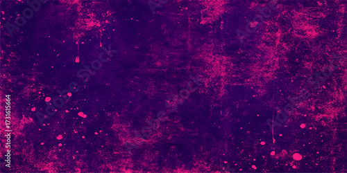 Abstract pink and purple grunge background with light star texture and copy space for Christmas decoration