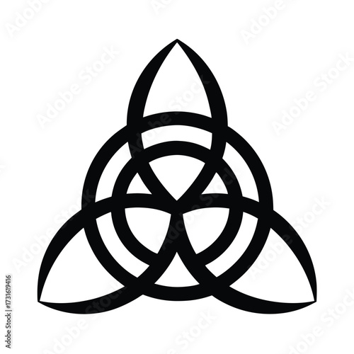 Celtic Triple Moon Knot Icon Illustration