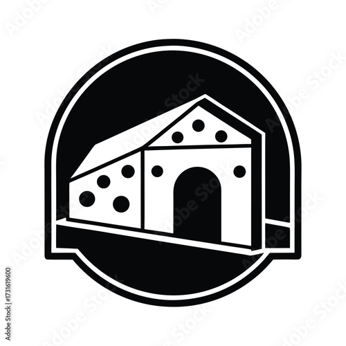Cheese Affineur Cellar Icon Background