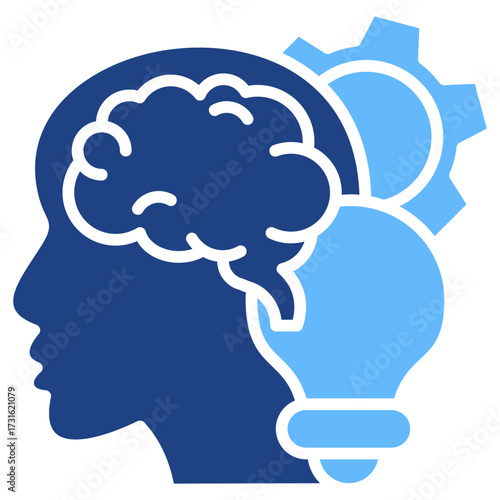 Critical Thinking glyph color icon