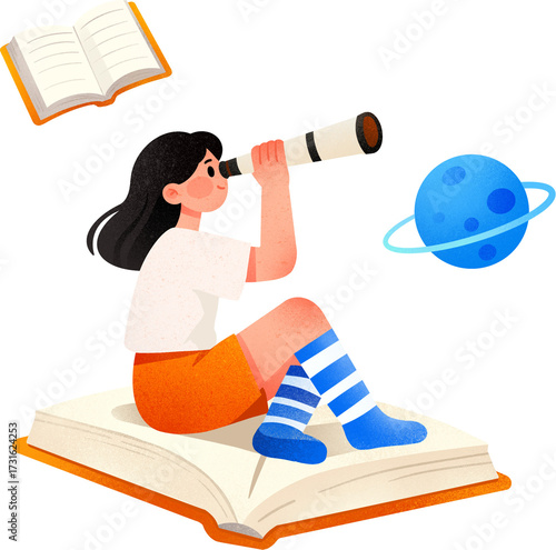 girl reading a book