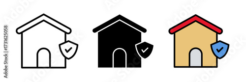 House insurance icon vector house protection icon.  illustrations for graphic design.