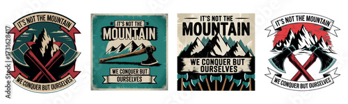 Mountain Adventure Hiking Retro Design, wild, hill, nature Explore travel vector typography of T-shirt design. travel outdoor finnd wild camping.