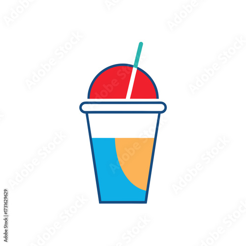vector illustration of a glass of cola