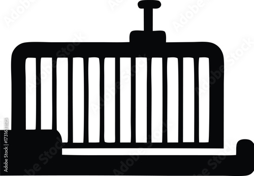 Iconic silhouette of a crib a symbol of comfort safety and new beginnings for babies and families