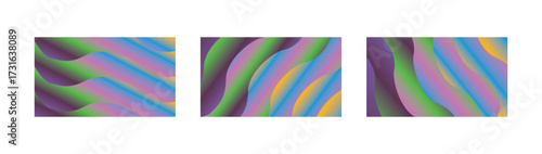 Wallpaper Mural Plum Green Cyan Amber Gradient Wave Backgrounds with Vibrant Spectrum Flow for Modern Digital Creativity Torontodigital.ca