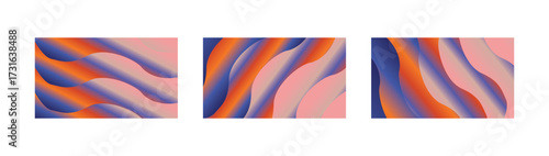 Wallpaper Mural Orange Blue Gradient Stripe Backgrounds with Vibrant Curved Waves and Futuristic Neon Glow for Branding Torontodigital.ca