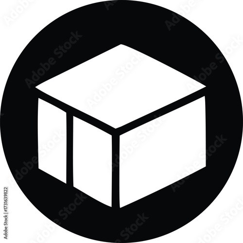 Abstract geometric cube icon representing data storage and digital transformation symbolizing technology and innovation.