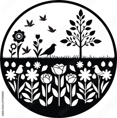 Nature's Harmony Birds & Blooms