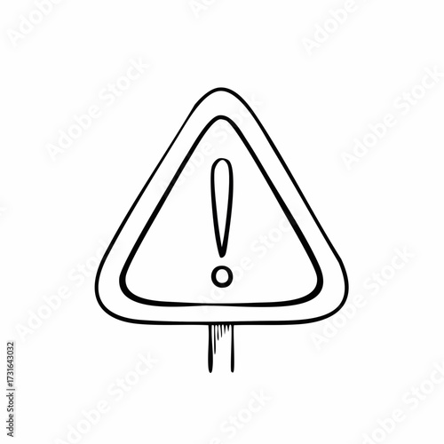Doodle attention sign vector