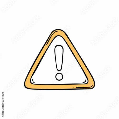 Doodle attention sign vector