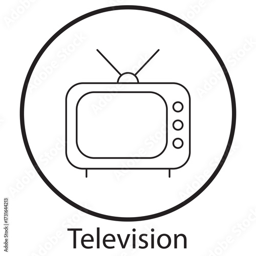 Television Icon, The Power of Television, Shaping Culture Through the Screen, Television as a Window to the World, The Evolution of Broadcast Media, vector