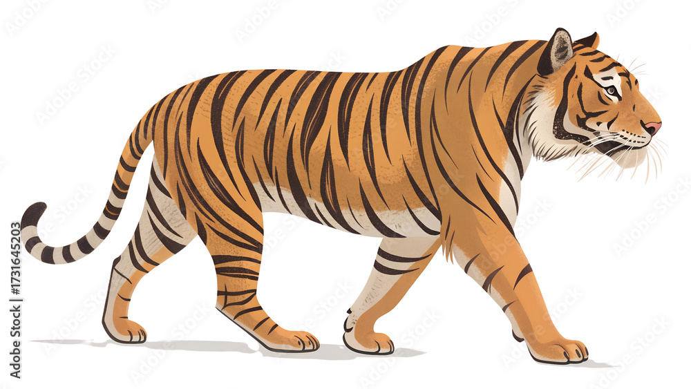 Obraz premium tiger isolated on white background