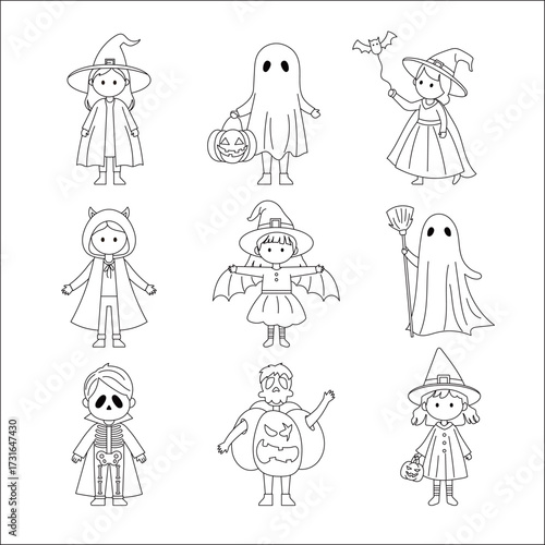 cute halloween character vector illustration