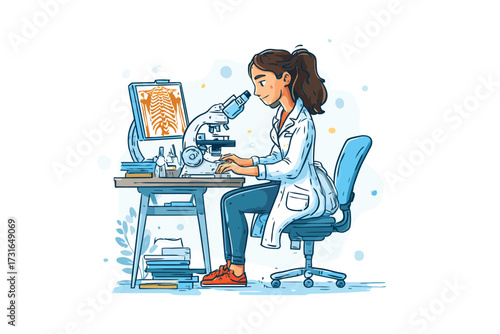 Orthopedic technologist at work person isolated