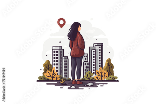 Urban planner design person isolated