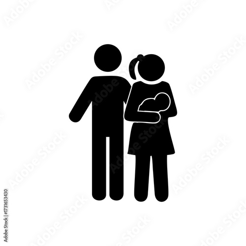 family silhouette vector