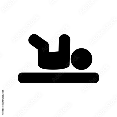 baby silhouette on a white background